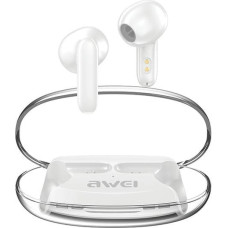 Awei słuchawki Bluetooth 5.3 T85 ENC TWS + stacja dokująca biały|white