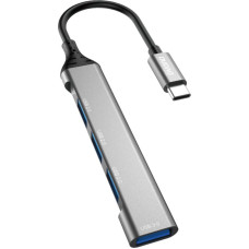 Dudao HUB 4in1 USB-C - 4x USB-A (3 x USB2.0 | USB3.0) 6.3cm black (A16T)