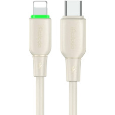 Cable USB-C do Lightning Mcdodo CA-4760 with LED light 1.2m (beige)