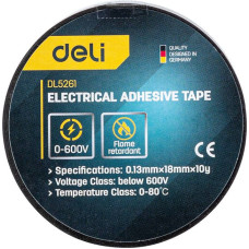 Electrical insulating tape Deli Tools EDL5261, 10m