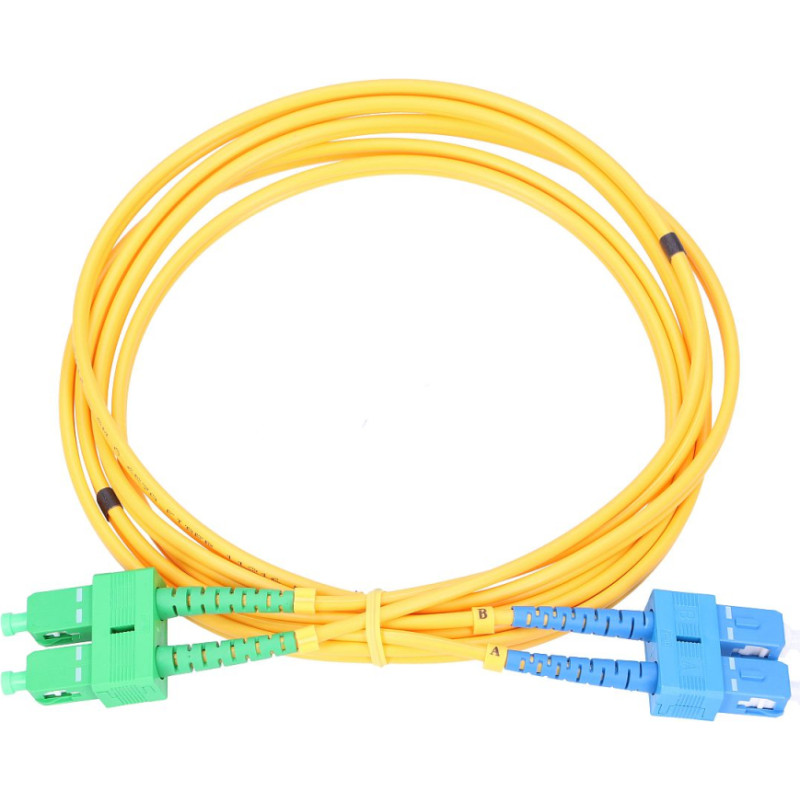 Extralink SC|UPC-SC|APC | Patchcord | PVC, Single mode, Duplex, G652D, 3mm, 0,5m