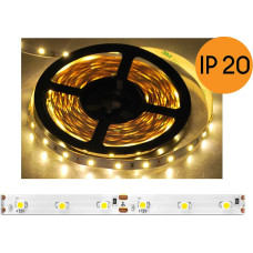 Eco Light PS ECO LED vads IP20, silti balta gaisma, 300 SMD2835 LED, 5 m, balta pamatne.