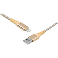 LTC PS USB - IPHONE 8pin kabelis, 1 m, zelta krāsā.