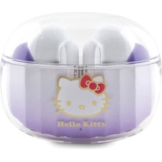 Hello Kitty słuchawki Bluetooth HKTWSHDGKEU TWS + stacja dokująca fioletowy|purple Gradient Electroplating Logo