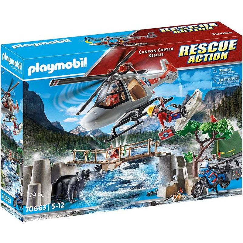 Playmobil  Figures set Rescue Action 70663 Canyon Copter Rescue