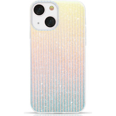 Kingxbar Travel Series luxurious elegant case for iPhone 13 blue-orange (Clouds)