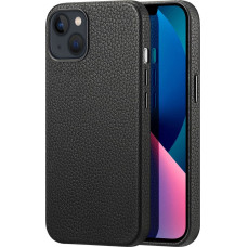 Dux Ducis Roma leather case for iPhone 13 elegant genuine leather black case