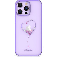 Kingxbar Wish Series case for iPhone 14 Plus decorated with crystals purple