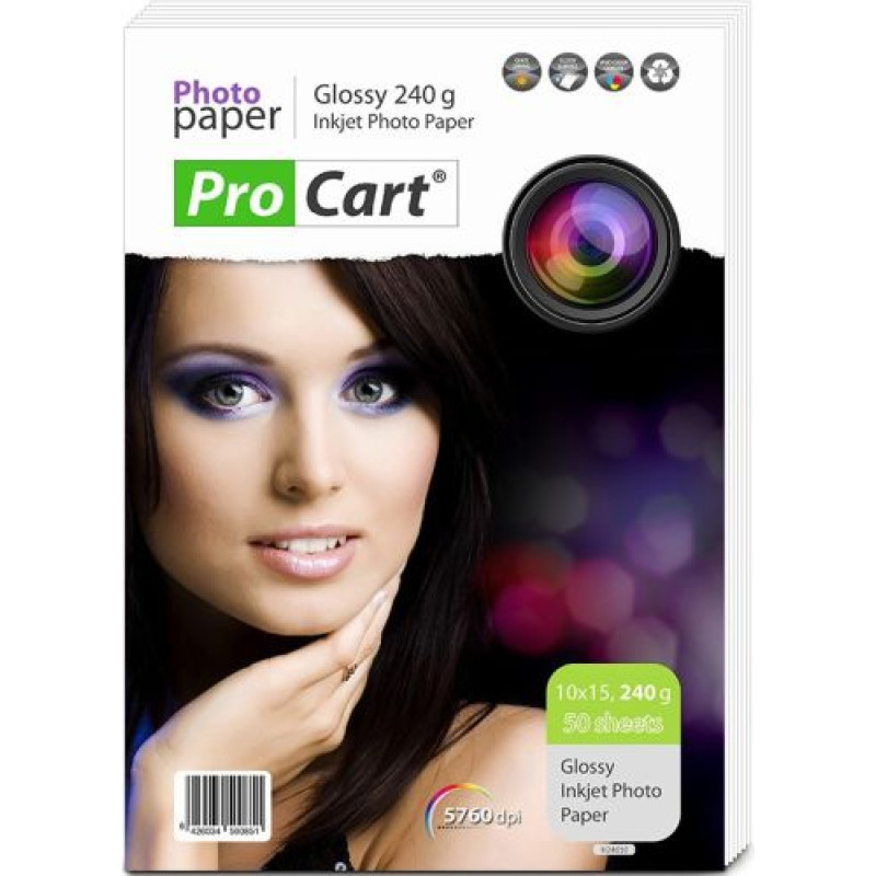 Procart glancēts foto papīrs A6 (10x15) 240g|m2 50 lapas