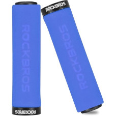 Rockbros BT1001BLBK sponge bicycle handlebar grips - blue and black