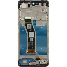 Motorola G04 LCD Display + Touch Unit + Front Cover Black (Service Pack)