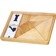 Viga Tangram koka loģikas spēle Puzzle Blocks Montessori Puzzle