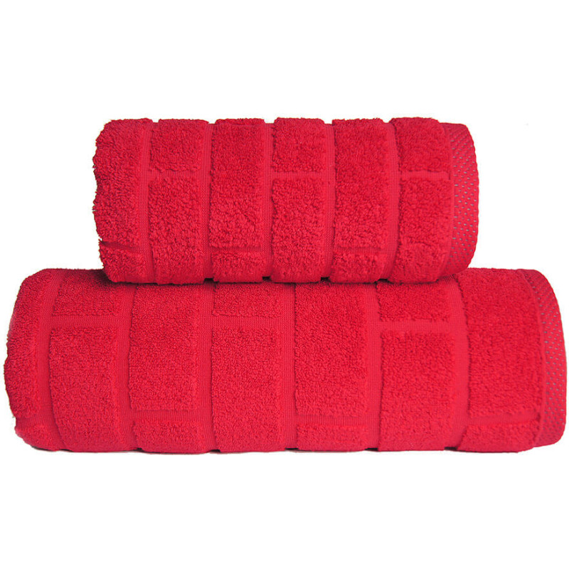 Ķieģeļu dvielis 70x140 sarkans 500 g/m2 frotē
