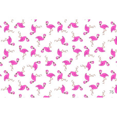 Piestiprināms aizkars vardēm 160x250 1435E balti rozā flamingo 76N