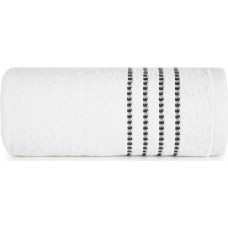 Frotē dvielis 70x140 Fiore balts 500g/m2 dekorēts ar apmalīti plānu svītru veidā