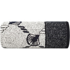 Dvielis Dorian 30x50 melni balts ginkgo lapas 500g/m2 frotē