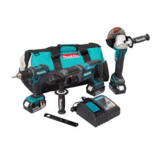 Makita-Maszyny akumulatoru komplekts DGA504 + DDF482 + DHR241 18V Li-Ion LXT 3x5.0Ah Makita [DLX3078TX1]