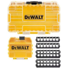 Dewalt-Akcesoria mazs mazs, izturīgs korpuss+ DeWALT [DT70801-QZ] ar mazu lielapjoma uzglabāšanas kasti un 4 bitu turētājiem