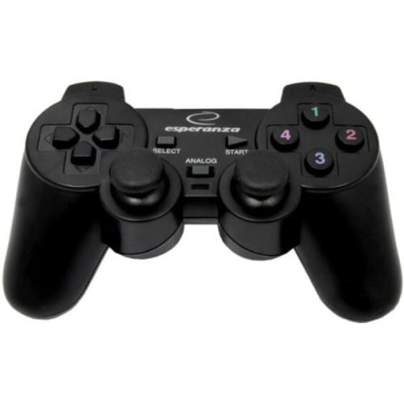 Esperanza EG102 Gaming Controller Black USB 2.0 Gamepad Analogue / Digital PC, Playstation 3