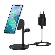 Wireless charger Choetech with stand 3in1 (black)