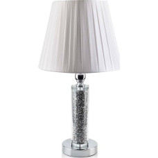 Affek Design Lampa stołowa Affek Design CHANTAL Lampa srebrna z białym kloszem H:51cm