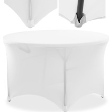 Royal Catering Universāls elastīgs pārsegs ovālam galdam diam. 150 cm balts