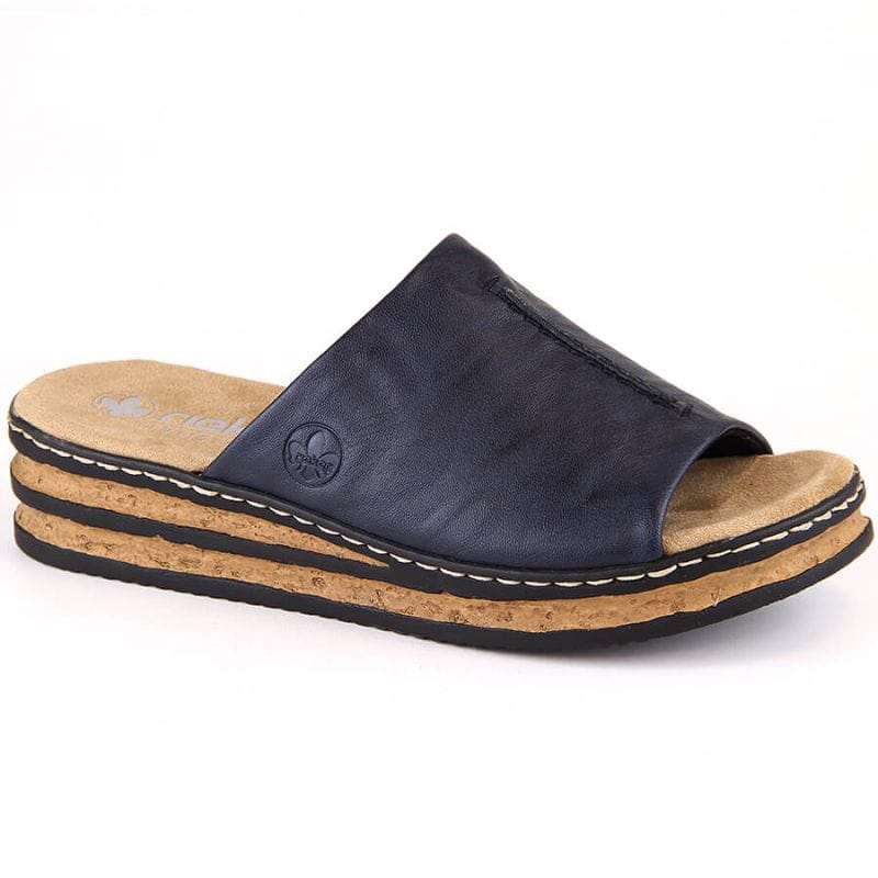 Rieker Comfortable W RKR670 flip-flops, navy blue