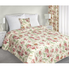 Ania roses krēmkrāsas gultas pārklājs 170x210