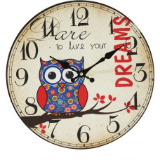 34x4 Time 06 Owl Dreams sienas pulkstenis