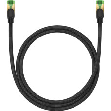 Baseus Ātrs RJ45 cat.8 40Gbps LAN tīkla kabelis, pīts, 1m, melns