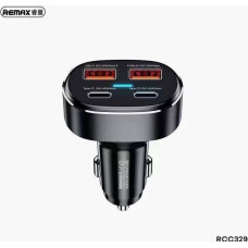 Car charger 2x USB, 2x USB-C Remax RCC329, 75W (black)