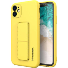 Wozinsky Silikona maciņš iPhone 11 Pro Max Kickstand Case, dzeltens