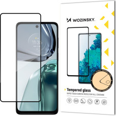 Wozinsky Izturīgs 9H pilnekrāna rūdīts stikls priekš Motorola Moto G62 ar futrālim draudzīgu melnu rāmi