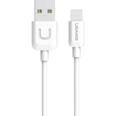 Usams U-TURN Universāls Silikona Apple Lightning (MD818ZM|A) USB Datu un uzlādes Kabelis 1m Balts