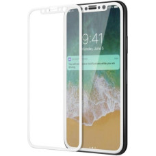 Fusion Full Glue 5D Tempered Glass Aizsargstikls Pilnam Ekrānam Apple iPhone X | XS | 11 Pro Balts