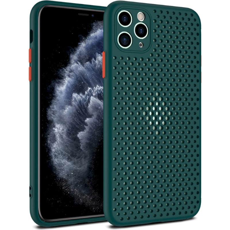 Fusion Breathe Case Silikona Aizsargapvalks Priekš Apple iPhone 7 | 8 | SE 2020 Zaļš