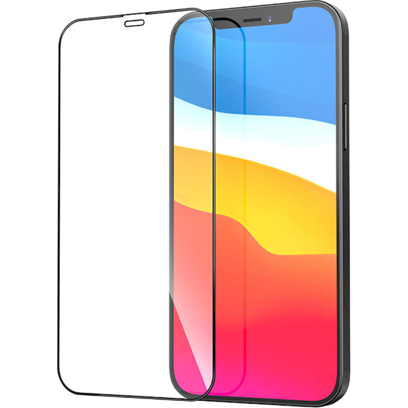 Fusion Full Glue 5D Tempered Glass Aizsargstikls Pilnam Ekrānam Apple iPhone 12 Mini Melns