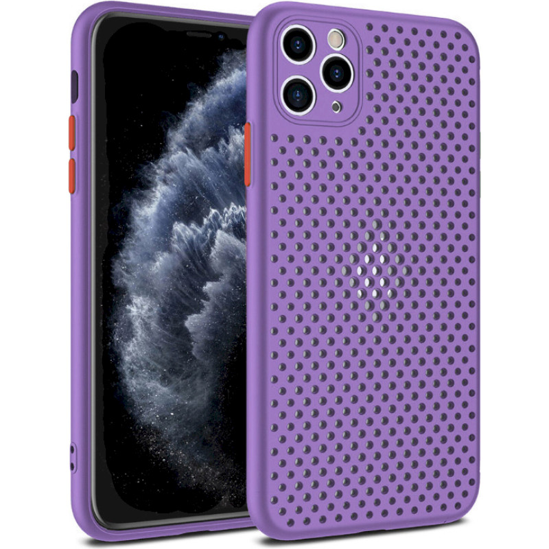 Fusion Breathe Case Silikona Aizsargapvalks Priekš Apple iPhone 12 | 12 Pro Violets