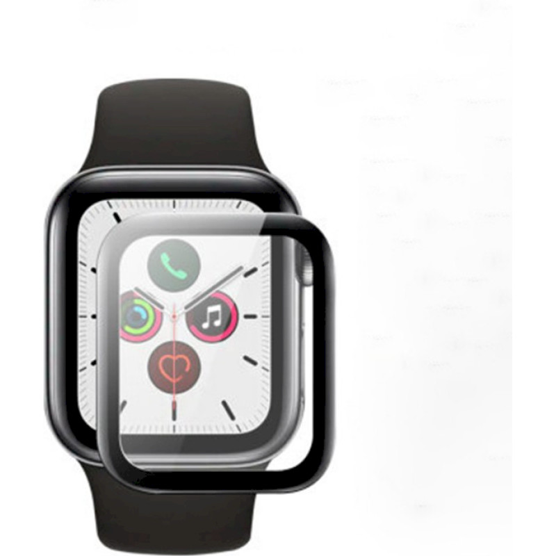 Fusion Nano 9H aizsargstikls pilnam ekrānam Apple Watch 6 40 mm melns