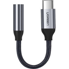 Ugreen 3,5 mm mini jack uz USB Type C austiņu adapteris 10cm pelēks (30632)