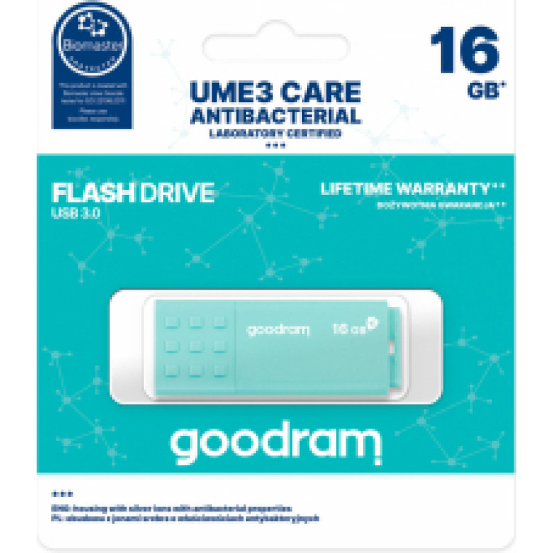 Goodram pendrive 16GB USB 3.0 UME3 Care light green