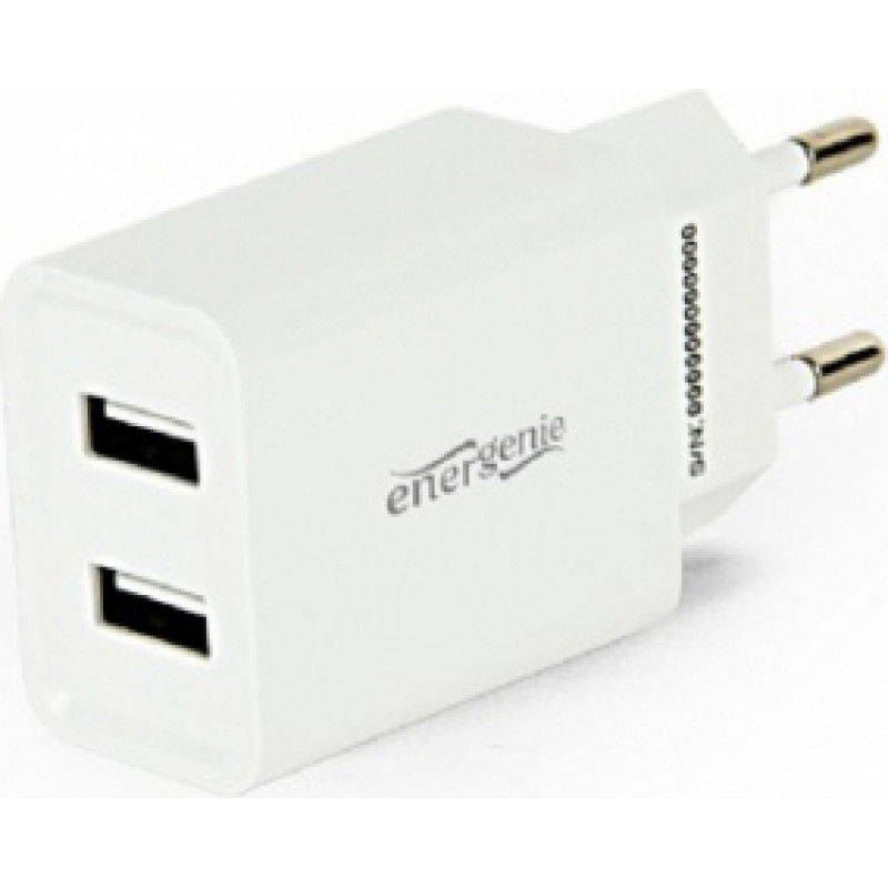 Energenie 2-port Universal USB Charger White