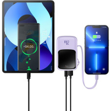 Baseus Qpow power bank 10000mAh built-in Lightning 20W Quick Charge cable SCP AFC FCP purple (PPQD020005)