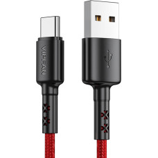 USB to USB-C cable Vipfan X02, 3A, 1.8m (red)