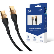 3mk Hyper USB-C uz USB-C kabelis 5A | 100W 2m melns