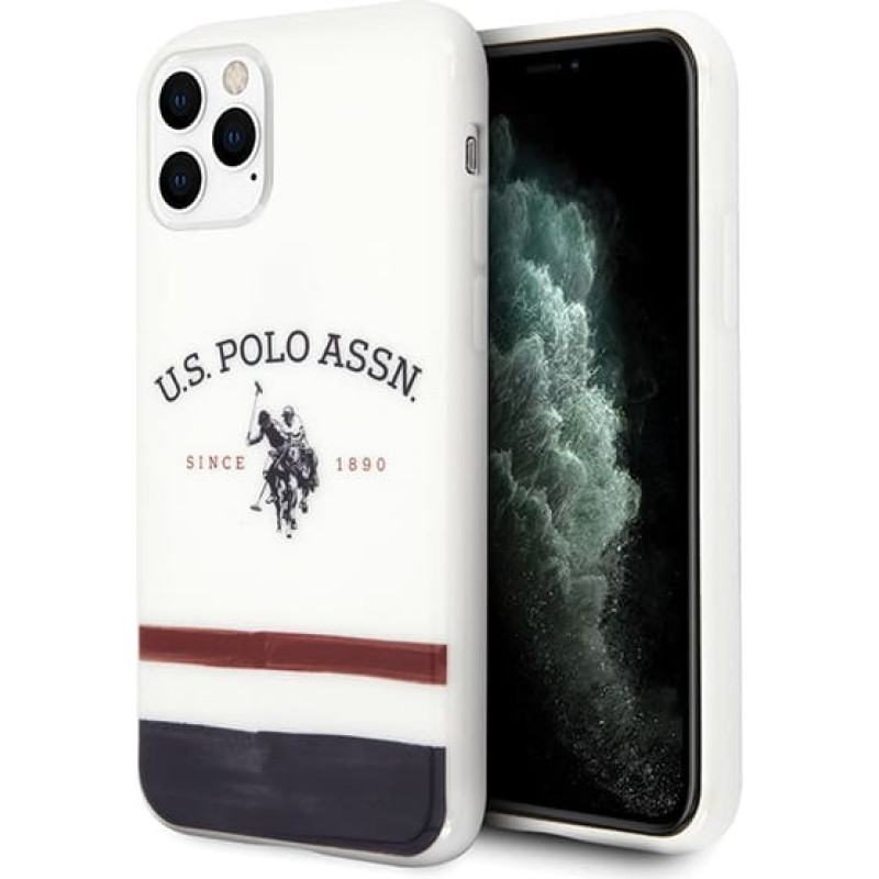 US Polo USHCN58PCSTRB iPhone 11 Pro biały|white Tricolor Pattern Collection