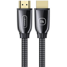 USAMS HDMI kabelis - HDMI 2.1 U67 2m 8K melns | melns Ultra HD SJ497HD01 (US-SJ497)