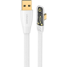 USAMS Kabel kątowy USB na USB-C PD 6A 66W Fast Charging Iceflake Series 1,2m biały|white SJ585USB02 (US-SJ585)