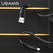 USAMS Kabel pleciony U41 lightning 1m 2A czarny|black SJ391USB01 (US-SJ391) Fast Charge