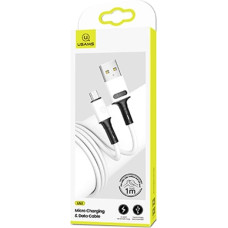 USAMS Kabel U52 microUSB 2A Fast Charge 1m biały|white SJ435USB01 (US-SJ435)